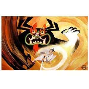   : Samurai Jack Main Titles Fine Art Giclee 18 x 11 Toys & Games