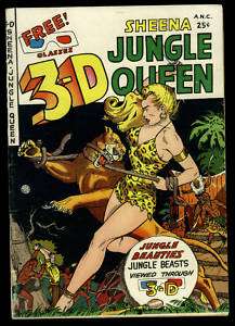SHEENA JUNGLE QUEEN WITH GLASSES FICTION HOUSE 1953  