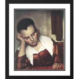  Vermeer, Johannes 28x34 Framed and Double Matted A Woman 