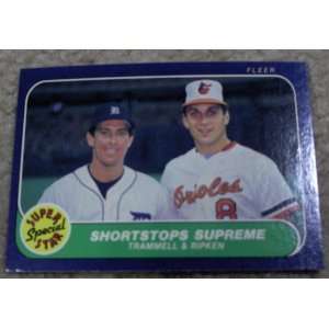  1986 Fleer Alan Trammell and Cal Ripken # 633 MLB Baseball 
