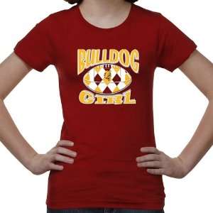 Ferris State Bulldogs Youth Argyle Girl T Shirt   Red:  
