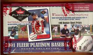 2001 Fleer Platinum Rookie Collection Baseball Hobby Box  