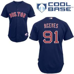  Alfredo Aceves Boston Red Sox Authentic Alternate Road 