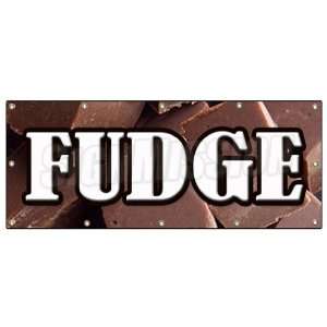  x120 FUDGE BANNER SIGN chocolate concessions signs candy shop shoppe