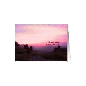  Sympathy, Aunt, Winding Dirt Road into Fog and Sunset Card 