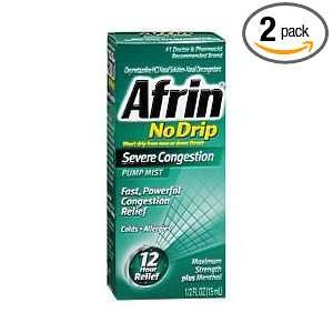  Afrin Nasal Spray No Drip Severe Congestion Pump Mist 12 