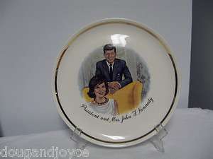 Older Commemorative Collector Plate President and Mrs. John F. Kennedy 