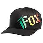 Fox Racing Shacked Flexfit Hat Cap Black Green Yellow SM/MD Small 