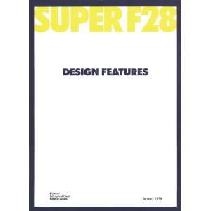  Fokker F 28 Super 28 Aircraft Design Features Manual 