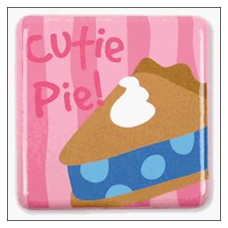 Stephen Joseph Silly Squares Cutie Pie Magnet  Kitchen 