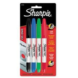 Sharpie 37030PP   CD/DVD Markers, Fine/Ultra Fine Point, Assorted, 4 