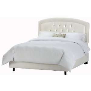   Furniture Tufted Arch Bed in Shantung Pearl   Full