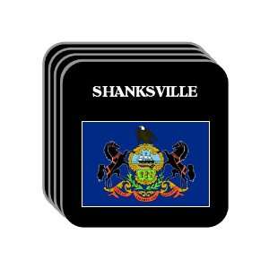 US State Flag   SHANKSVILLE, Pennsylvania (PA) Set of 4 Mini Mousepad 