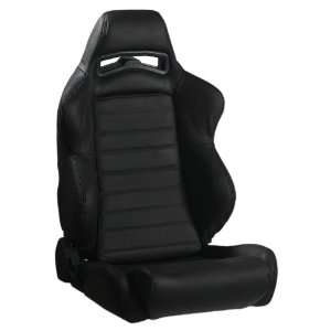  LG1 Black Leather Racing Reclining Seat: Office Products