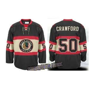 NHL Gear   Corey Crawford #50 Chicago Blackhawks Third Black Jersey 