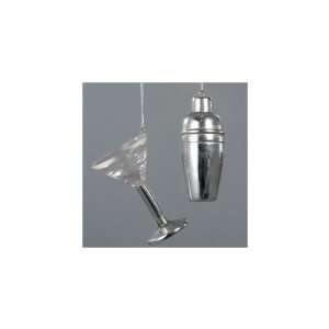  Club Pack of 12 Silver Martini Glass & Shaker Cocktail 