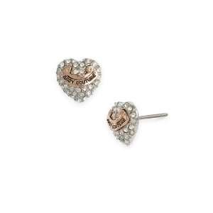  Juicy Couture Pave Heart Stud Earrings Jewelry