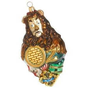   Blown Hand Painted Wizard of Oz Cowardly Lion Ornament