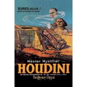  Literary Digest Houdini Buried Alive by Unknown 12x18 