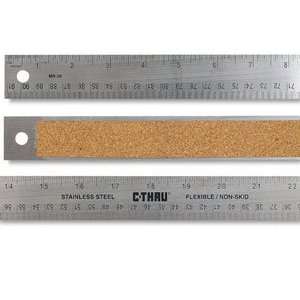    Flexible Cork Backed Steel Ruler 24 Inch Arts, Crafts & Sewing