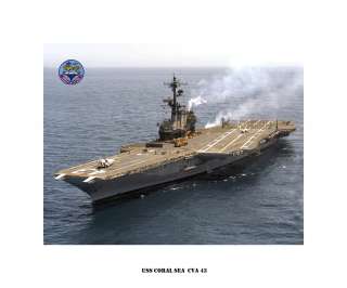 USS CORAL SEA CVA 43   Naval Ship Photo Print, USN Navy  