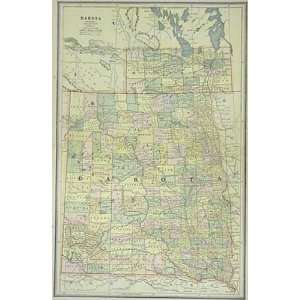  Cram 1887 Antique Map of Dakota Territory