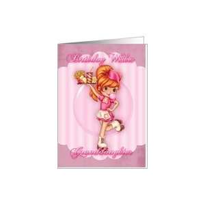   : granddaughter birthday card   cute waitress pink Card: Toys & Games