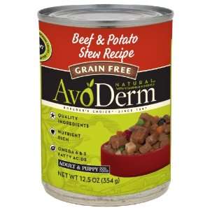  AvoDerm Grain Free Beef and Potato Stew Food for Dogs, 12 