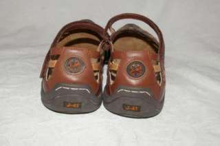 41 Escapade Brown Leather Mary Janes Sandals Womens 10 M  