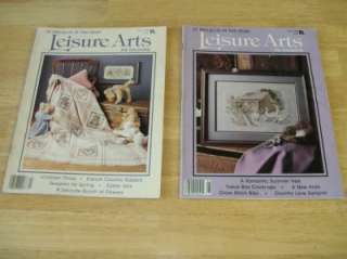 Lot of Leisure Arts Magazines Sampler Geese Bunnies Flowers  