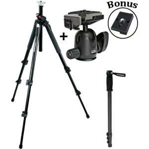  Manfrotto 190XPROB 494RC2 Tripod/Head Kit with a Monopod 