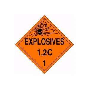  DOT Placards EXPLOSIVES 1.2C (W/GRAPHIC) 10 3/4 Magnetic 