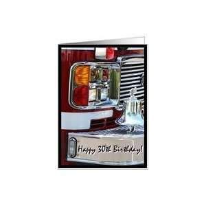 Happy 30th Birthday Fire Engine Card: Toys & Games