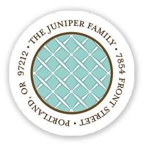   Holiday Address Labels & Gift Stickers (Holiday Lattice Blue): Office
