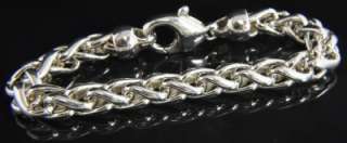 Eugen Schofer Sterling Silver 925 Wheat Chain Link Bracelet 6.5 Heavy 