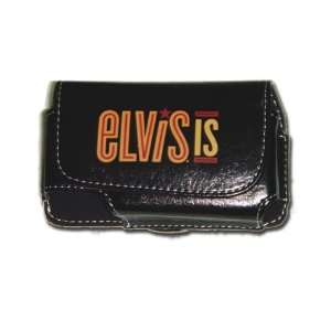  Licensed Elvis Black Vertical Cellphone Pouch with Elvis 