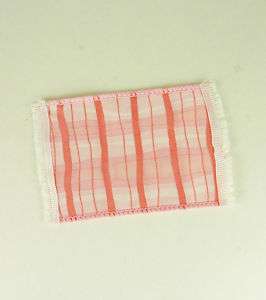 Dollhouse Miniature Pink Plaid Casual Scatter Rug  