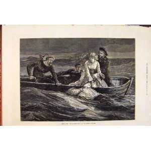  Scene Scuttled Ship Olympic Theatre Boat Sea Print 1877 