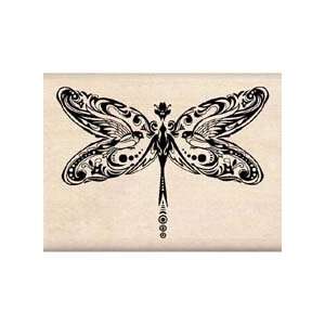  DRAGONFLY SCRAPBOOKING WOOD MOUNTED RUBBER STAMP Arts 