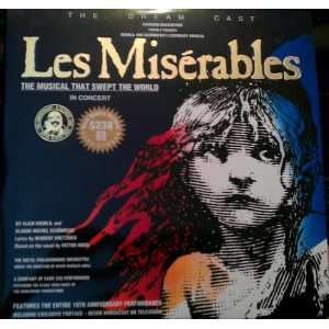    The Dream Cast of Les Miserables LASERDISC 