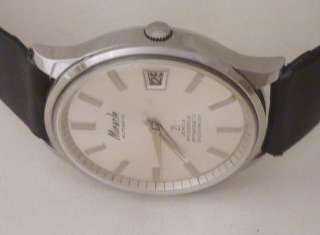 VINTAGE MIRACLE 21 JEWELS DATE AUTOMATIC BEAUTIFUL STEEL CASE 