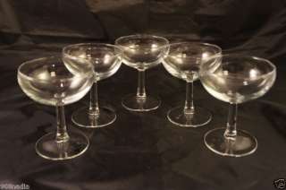 CRYSTAL CLEAR GLASS CHAMPAGNE/SHERBERT SET OF 6  