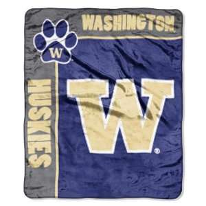  NCAA Washington Huskies SCHOOL SPIRIT 50x60 Raschel Throw 