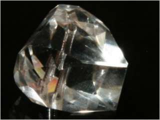   ART DECO CZECH CRYSTAL GEOMETRIC DROP FACETED GLASS BEAD 16 mm Cubism