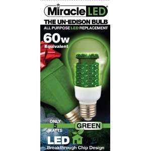  60W LED Clear Green Light Bulb (2 pack)