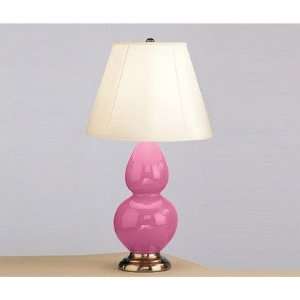 Robert Abbey 1619 Double Gourd   Accent Lamp, Schiaparelli Pink Glazed 