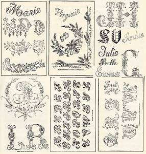 Beetons Godeys Monograms Embroidery Patterns CD 1868  
