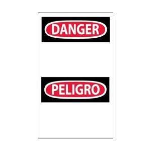 ESD1AP   Danger Peligro, Blank, 5 X 3, Pressure Sensitive Vinyl,5 