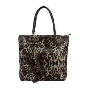   Bag] Leopard Double Handle Leatherette Satchel Bag Handbag Purse: Baby