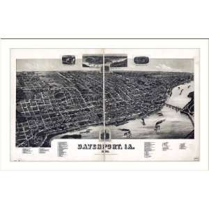  Historic Davenport, Iowa, c. 1888 (M) Panoramic Map Poster 